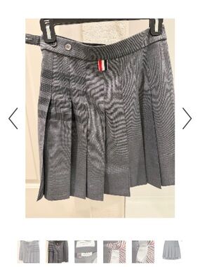 Pleated Women's Skirt in Gray